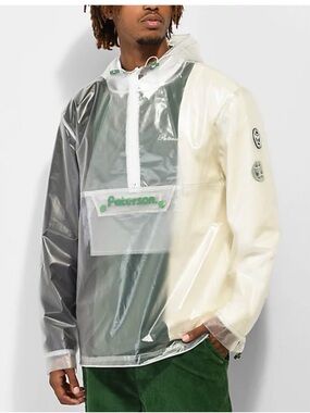 Paterson Transparent Anorak Jacket Windbreaker Pullover Men’s Size XL